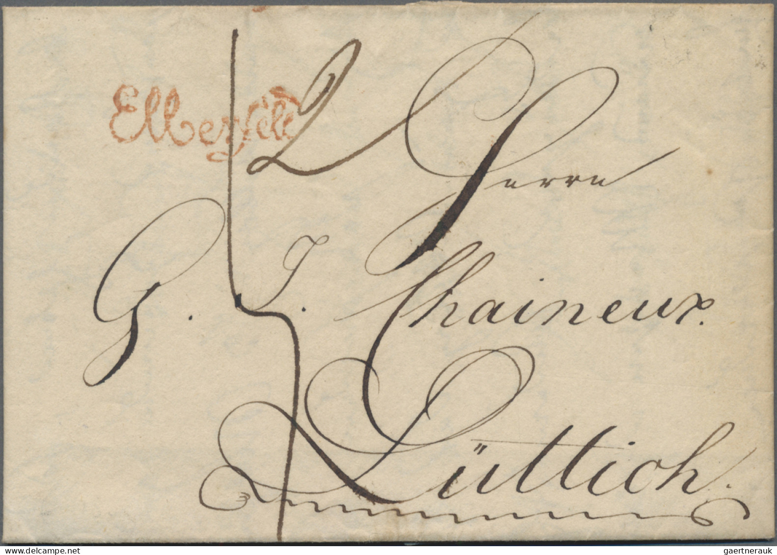 Preußen - Vorphilatelie: 1815: Brief Von Remscheid Nach Lüttich Mit Inhalt. Rote - Préphilatélie