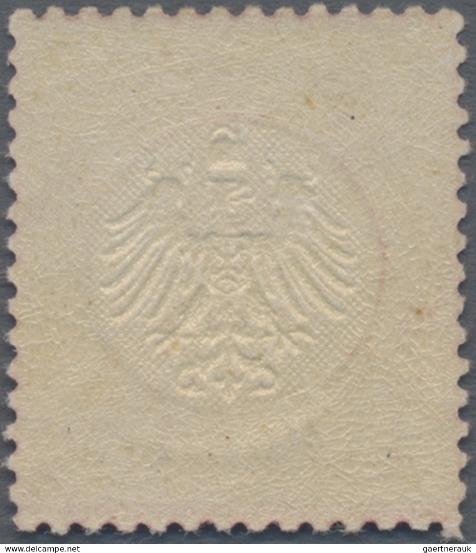 Deutsches Reich - Brustschild: 1872, Kleiner Schild 1 Gr. Karmin, Farbfrisches E - Neufs