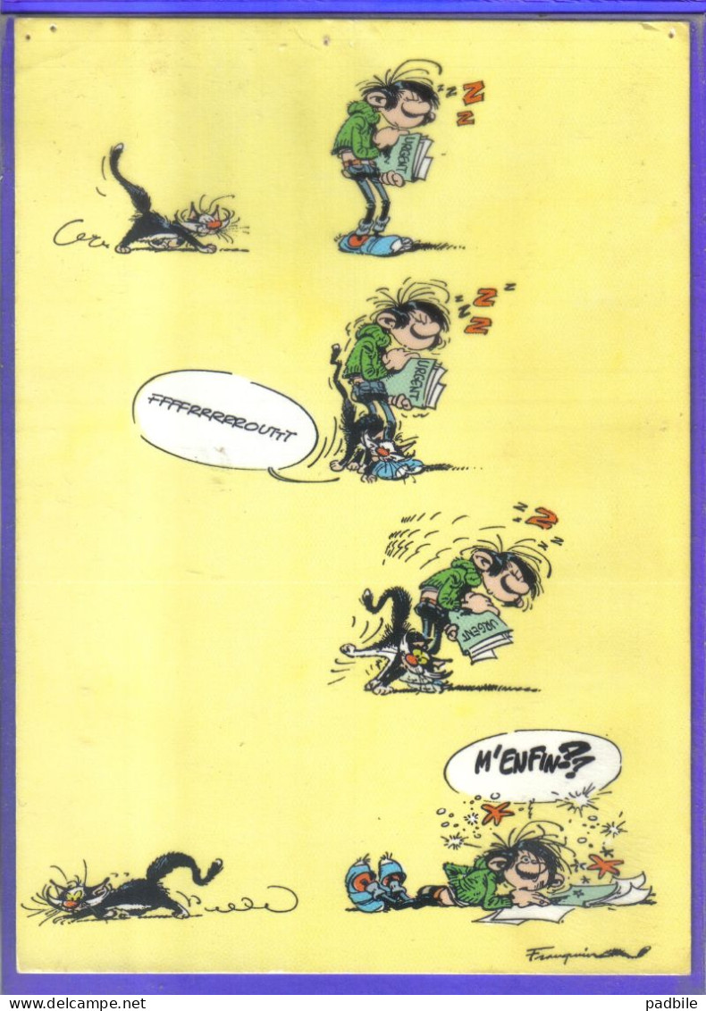 Carte Postale Bande Dessinée Franquin  Gaston Lagaffe  N°07  Très Beau Plan - Comicfiguren