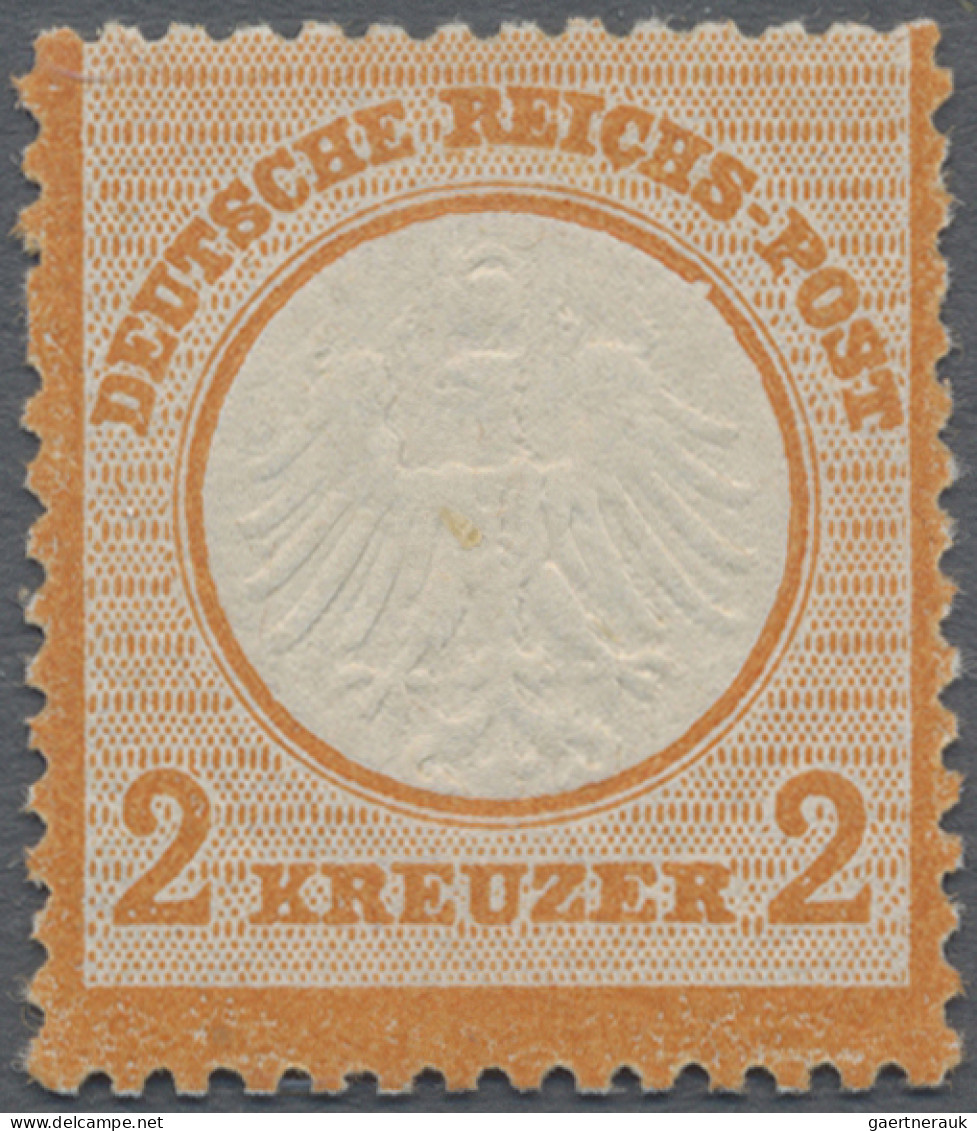 Deutsches Reich - Brustschild: 1872, 2 Kr Orange, Farbfrisches, Gut Gezähntes Un - Nuevos