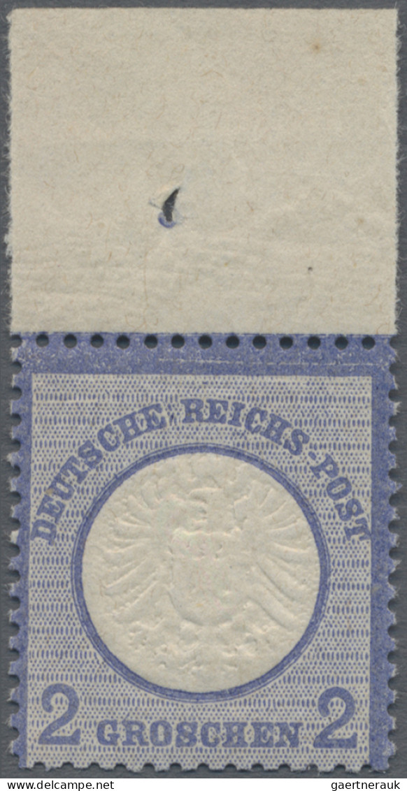 Deutsches Reich - Brustschild: 1872, Großer Schild 2 Gr Grauultramarin, Dekorati - Neufs