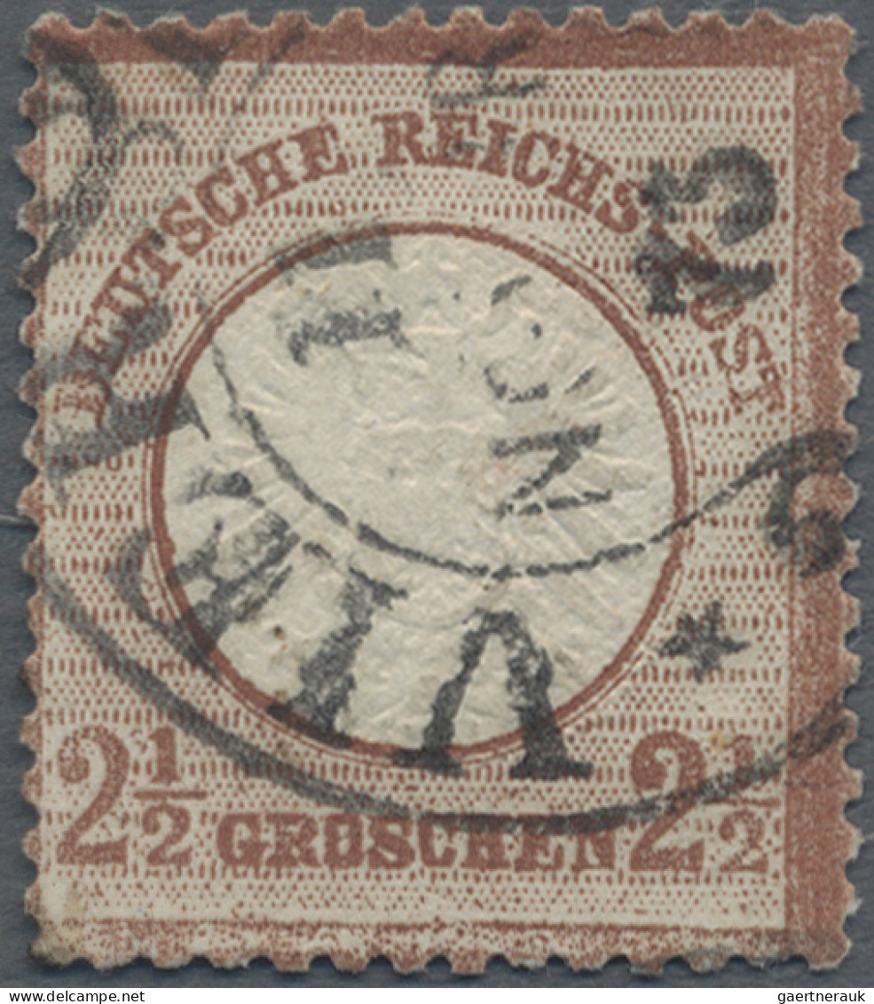 Deutsches Reich - Brustschild: 1872, Freimarke Großer Brustschild 2 1/2 Groschen - Oblitérés