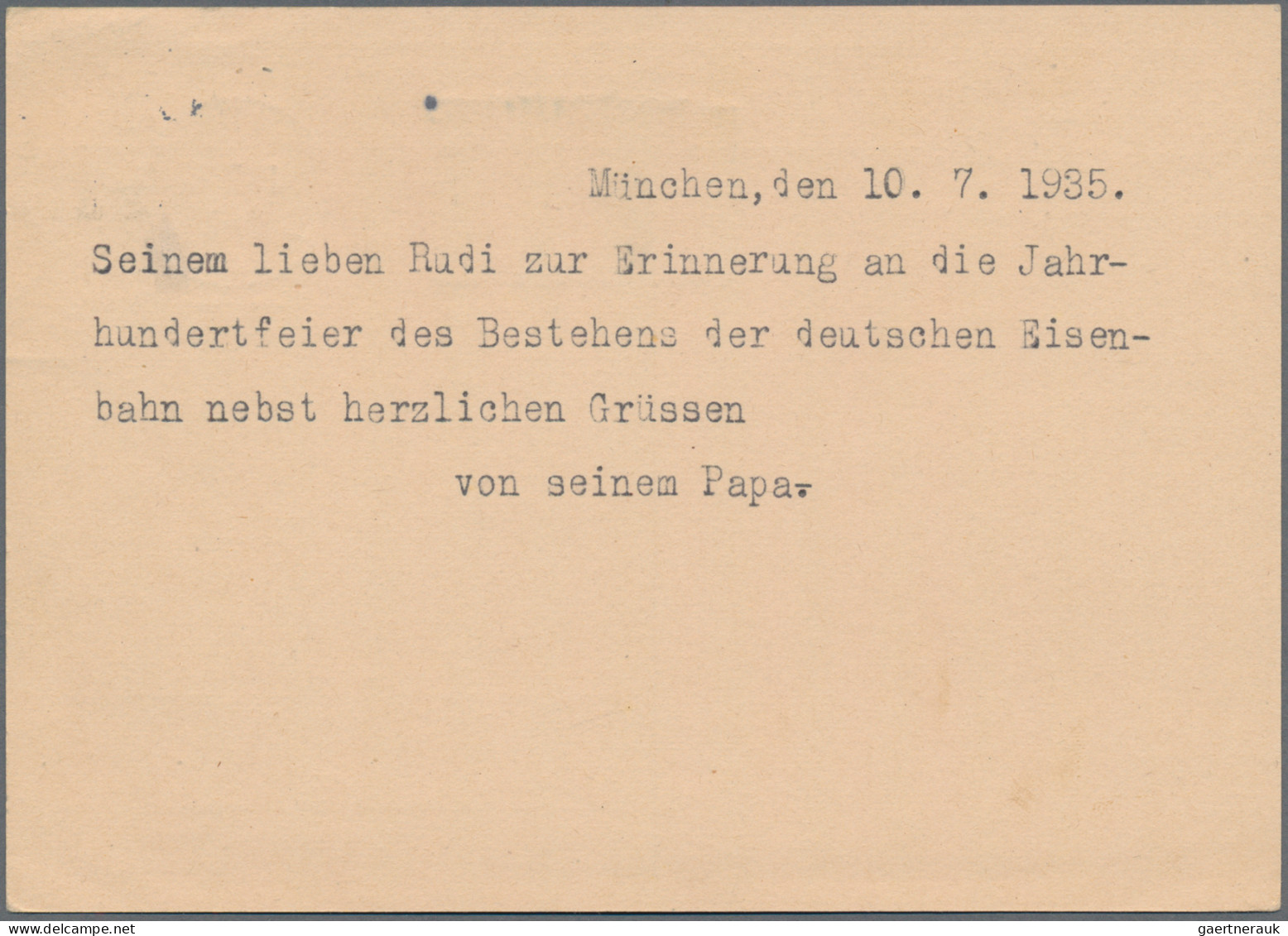 Deutsches Reich - 3. Reich: 1935, 100 Jahre Deutsche Eisenbahn, Vier Werte Kompl - Other & Unclassified