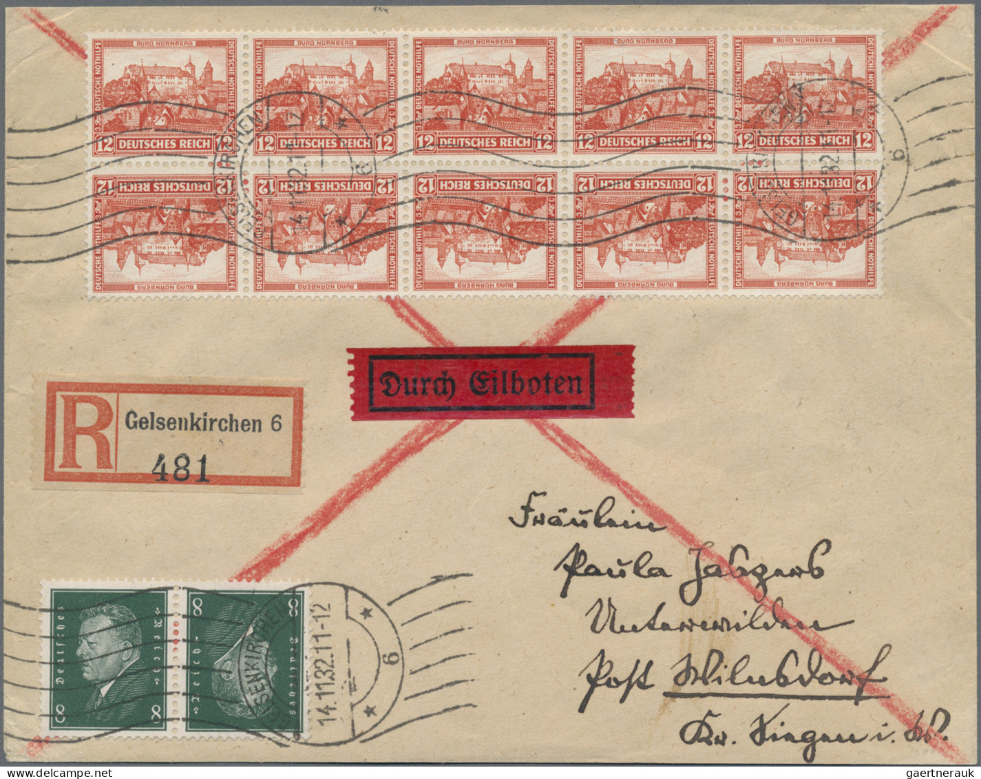 Deutsches Reich - Zusammendrucke: 1928/32, Zwei Interessante MiF Mit Zsdr., Dabe - Se-Tenant