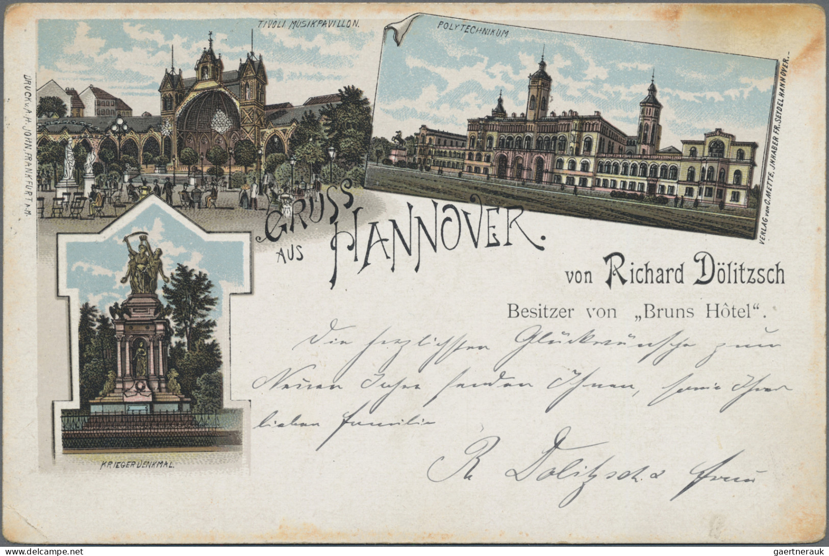 Deutsches Reich - Privatpost (Stadtpost): Hannover, Merkur, 1895/97, Drei Versch - Correos Privados & Locales