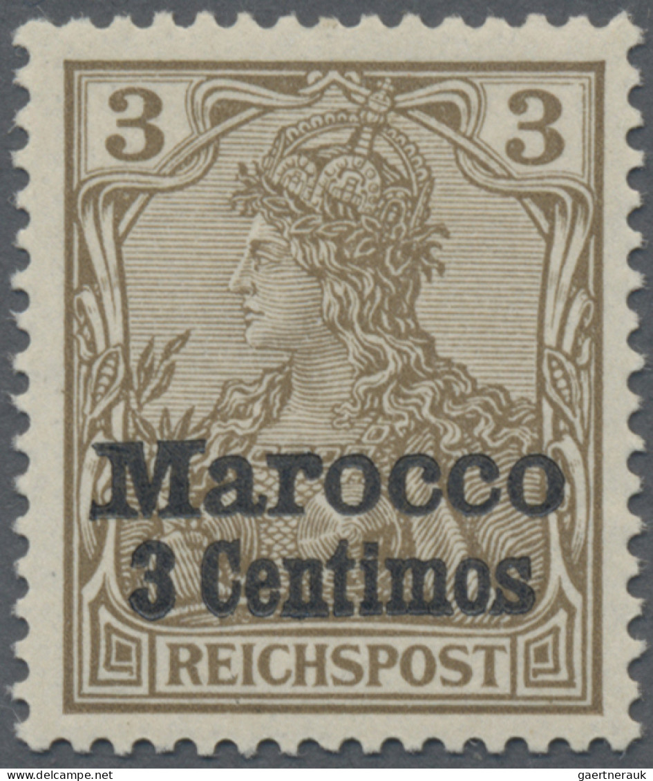 Deutsche Post In Marokko: 1900 Amtlich Nicht Ausgegebener, Aber 1923 Versteigert - Maroc (bureaux)