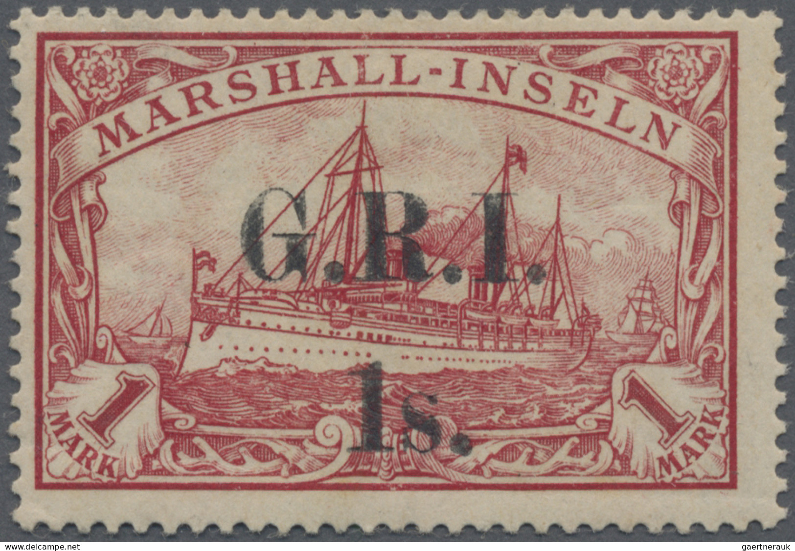 Deutsche Kolonien - Marshall-Inseln - Britische Besetzung: 1914, 1 S. Auf 1 M. K - Marshall Islands
