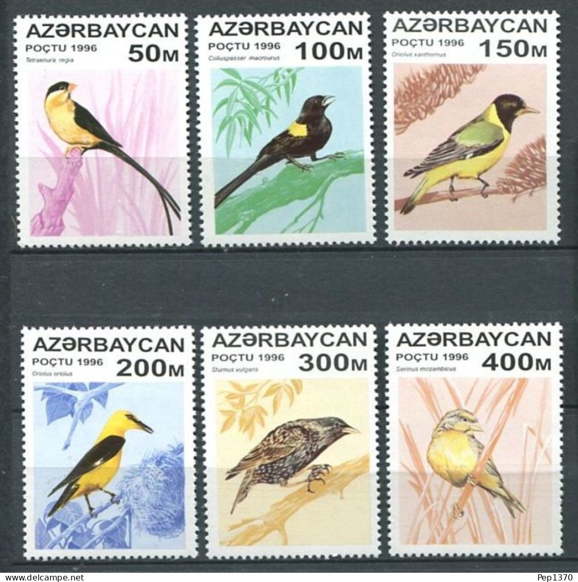 AZERBAIJAN 1996 - AVES - PAJAROS - YVERT 276/281** - Azerbaïdjan