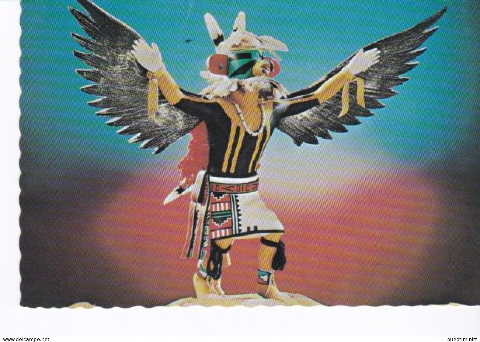 Cpsm Gf Dentelée   Aigle Kachina Tribu Hopi - Indiens D'Amérique Du Nord