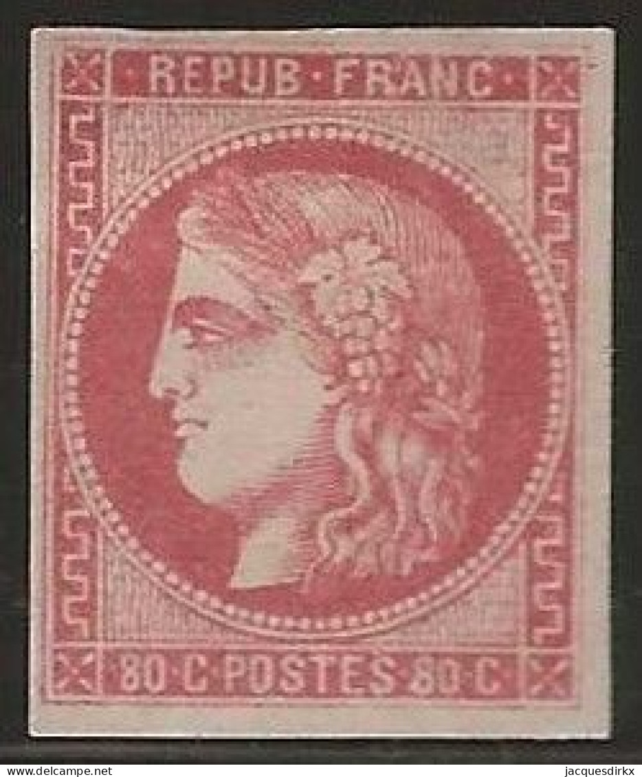 France  .  Y&T   .   49 (2 Scans)   .   (*)    .     Neuf Sans Gomme - 1870 Bordeaux Printing