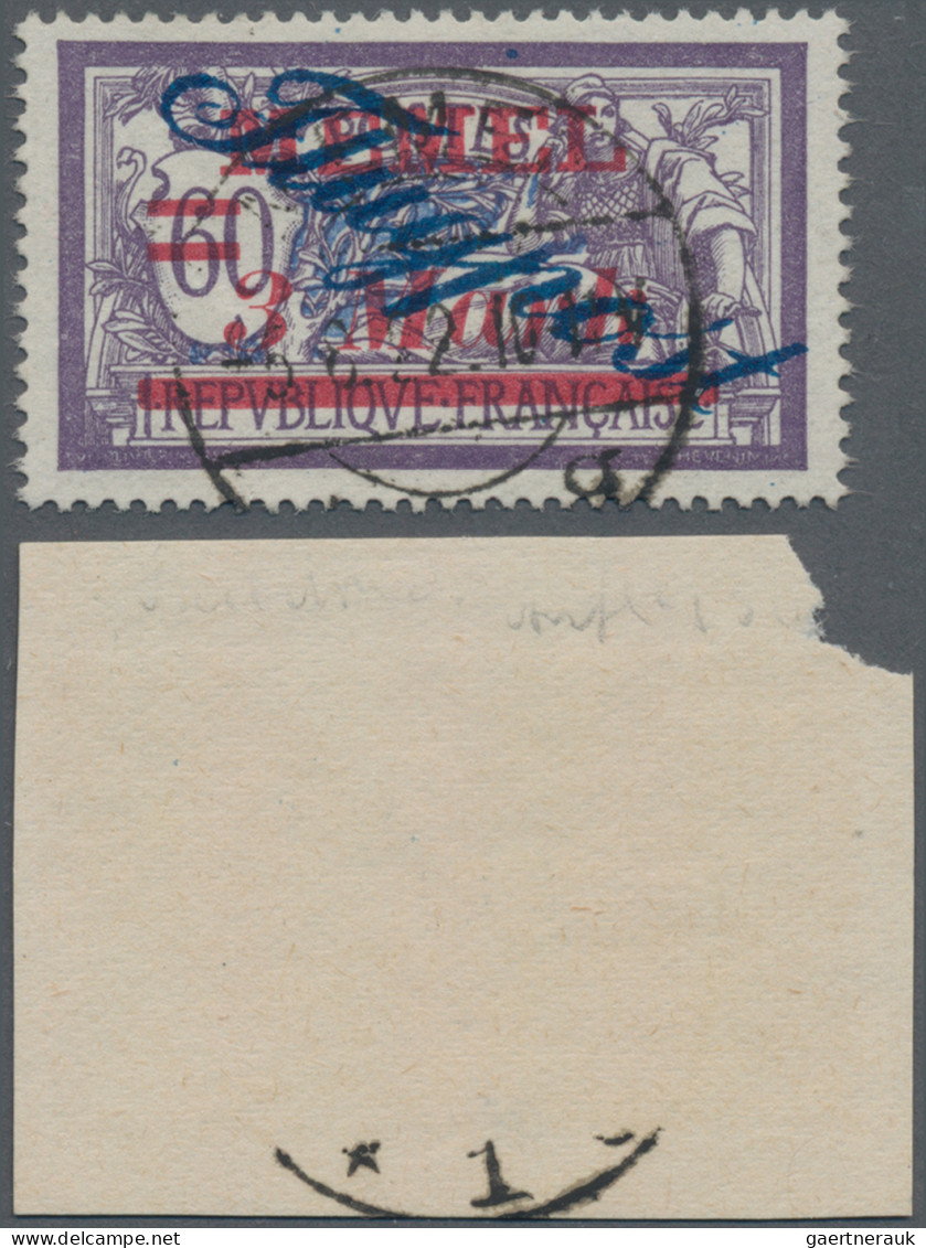 Memel: 1922, Flugpost 3 M A. 60 C. (Mi. 37b) Mit Aufdruckabart III "g In Flugpos - Memel (Klaipeda) 1923