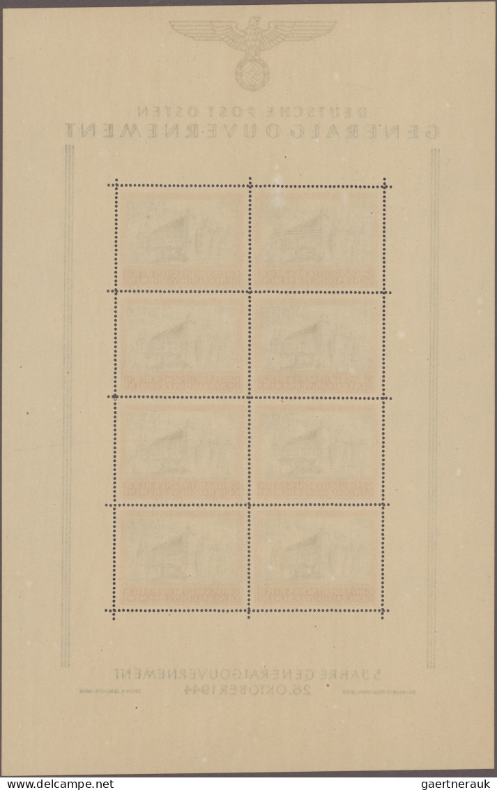 Dt. Besetzung II WK - Generalgouvernement: 1949 "Burg Von Krakau" 10+10 ZL, Vier - Ocupación 1938 – 45