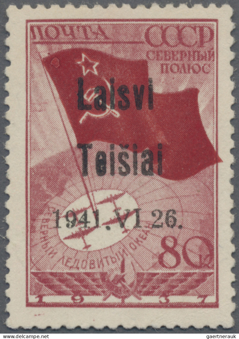 Dt. Besetzung II WK - Litauen - Telschen (Telsiai): 1941 80 K. Dunkelbräunlichro - Besetzungen 1938-45