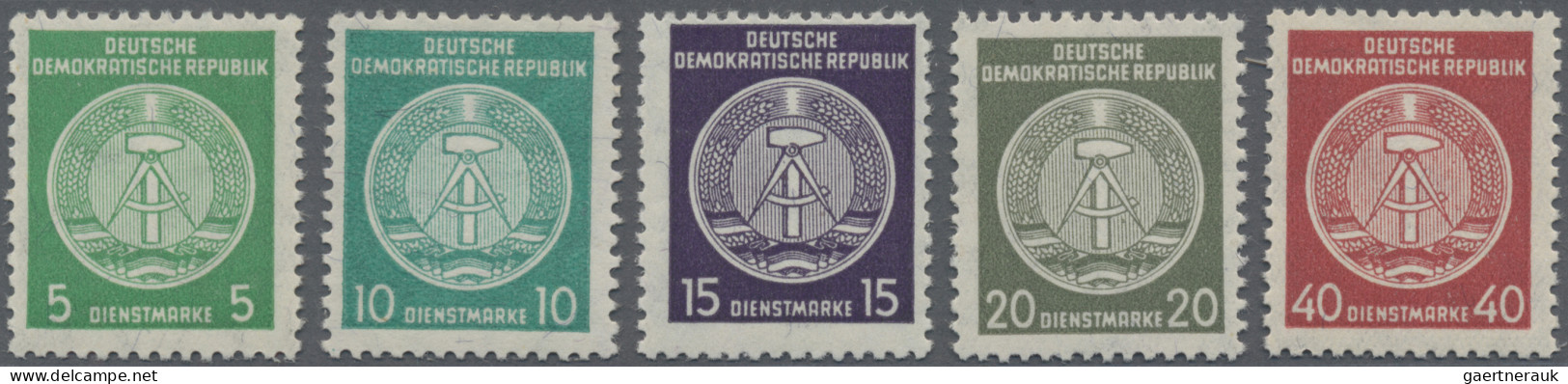 DDR - Dienstmarken A (Verwaltungspost B): 1956, Staatswappen 5 Pfg. Bis 40 Pfg., - Andere & Zonder Classificatie