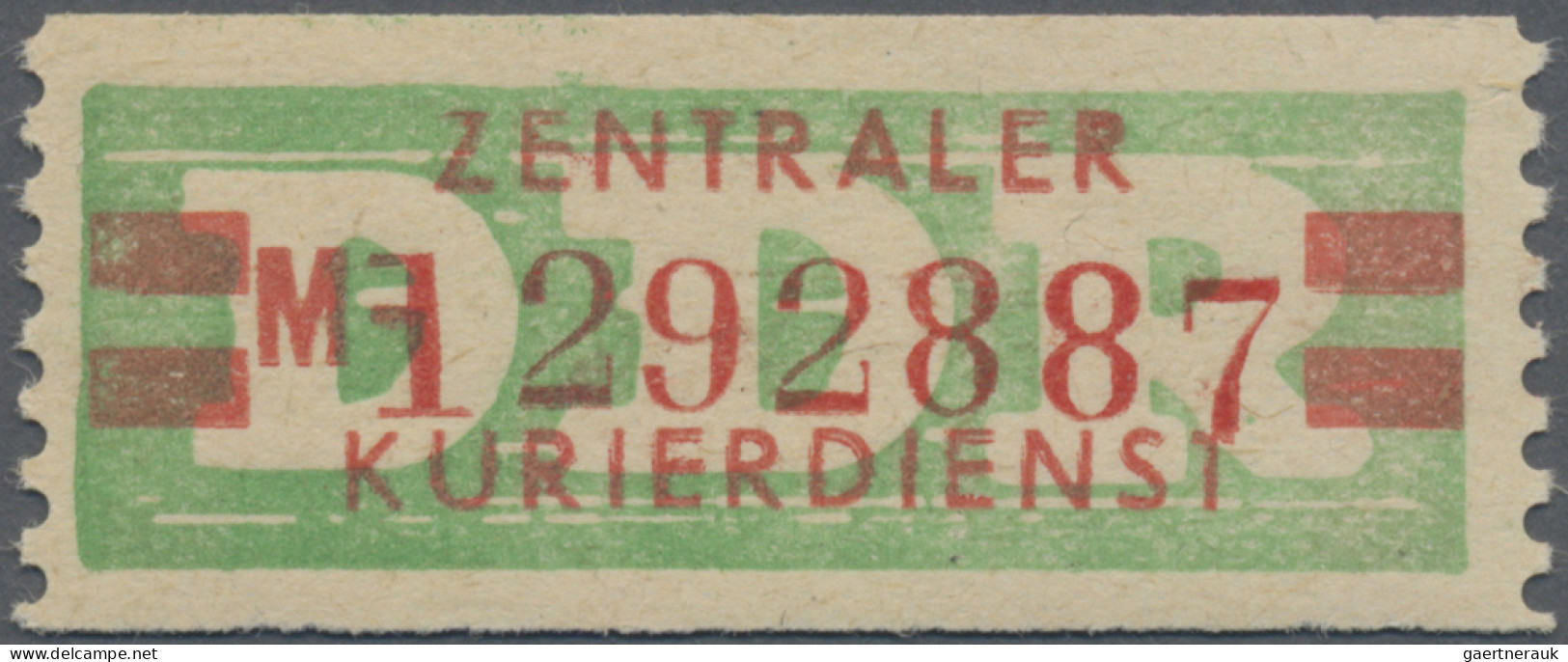 DDR - Dienstmarken B (Verwaltungspost A / Zentraler Kurierdienst): 1959, Wertstr - Other & Unclassified