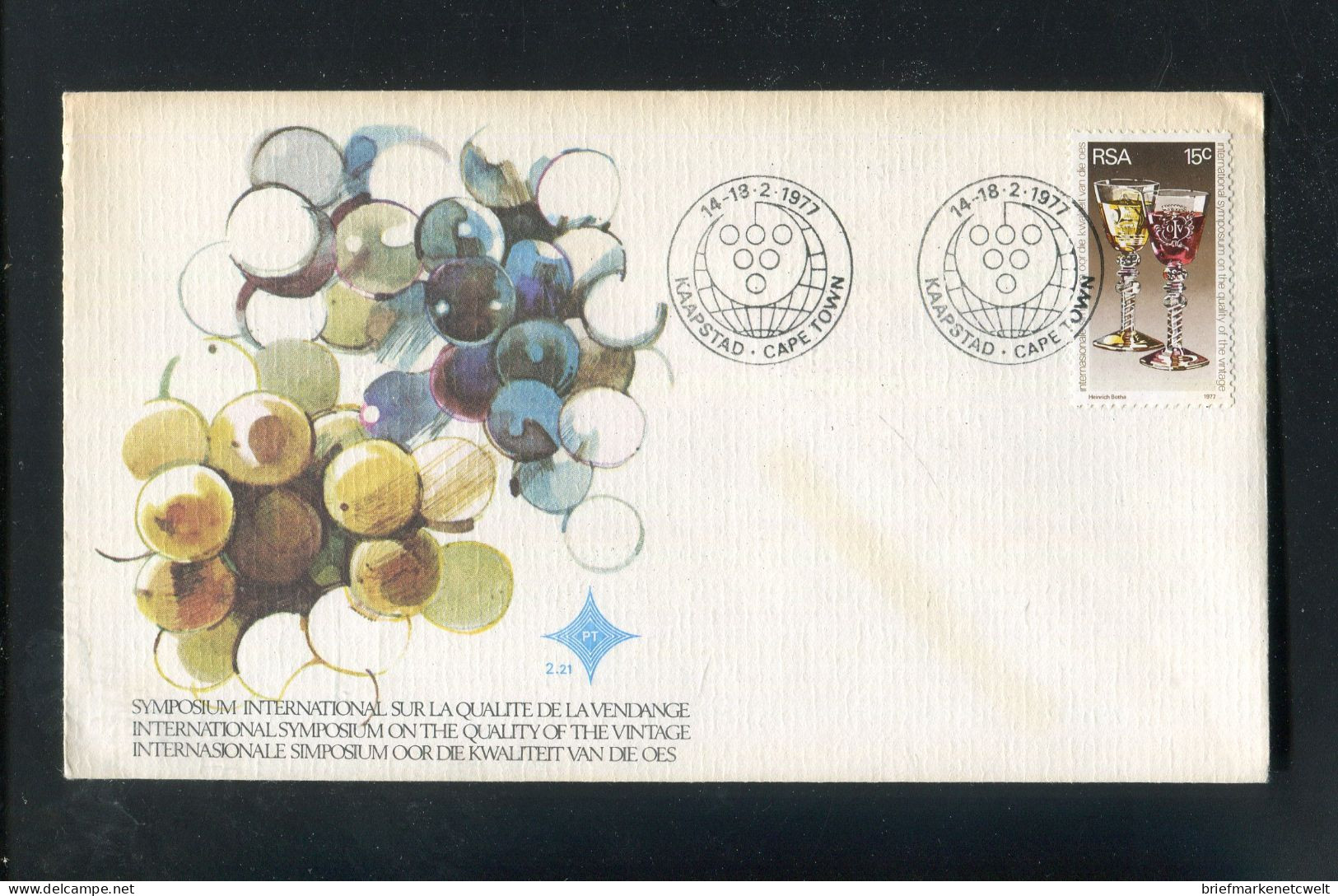 "SUEDAFRIKA" 1977, Mi. 509 "Weinfachtreffen" FDC (B2066) - FDC