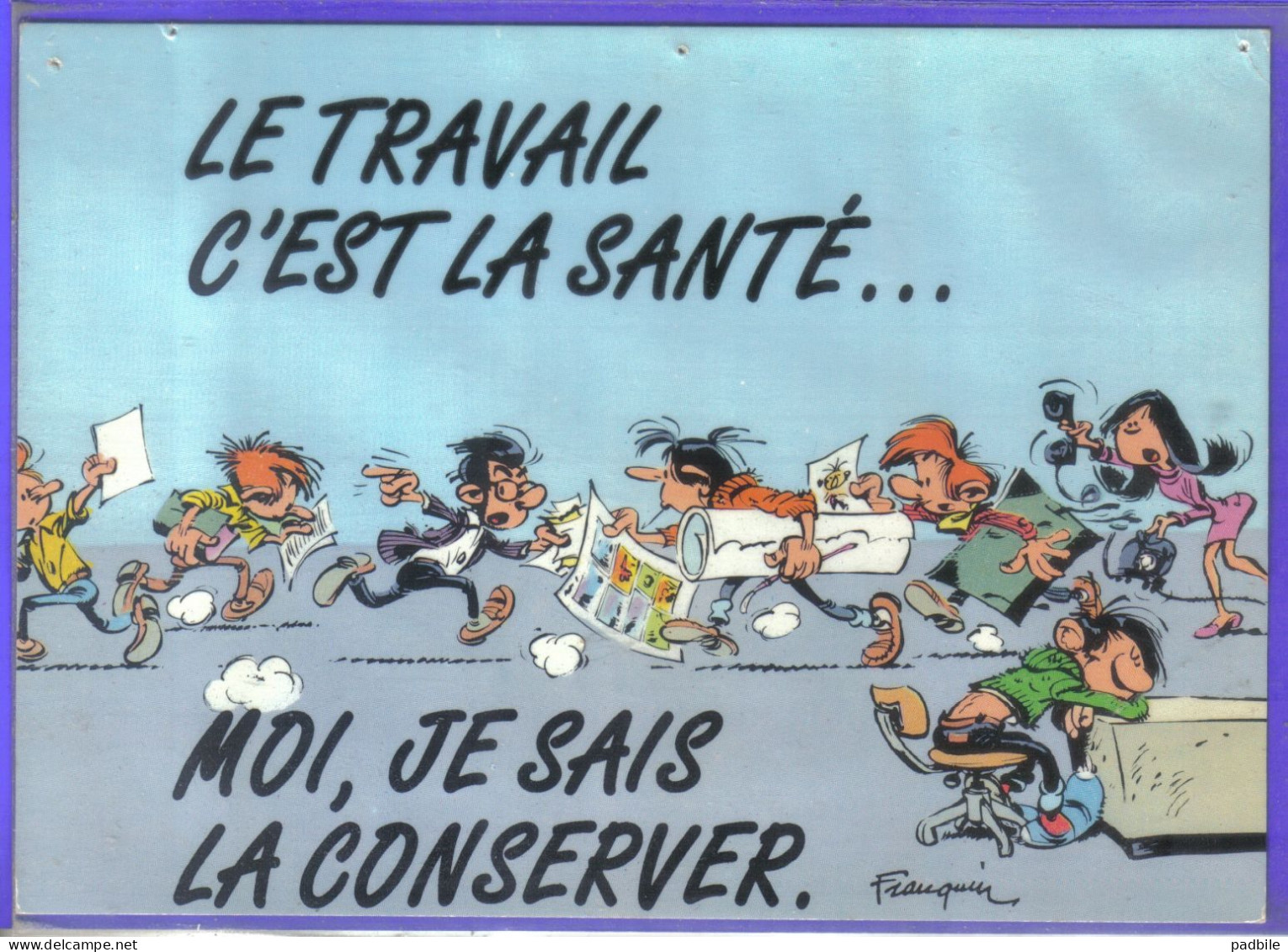 Carte Postale Bande Dessinée Franquin  Gaston Lagaffe  N°25  Très Beau Plan - Comicfiguren