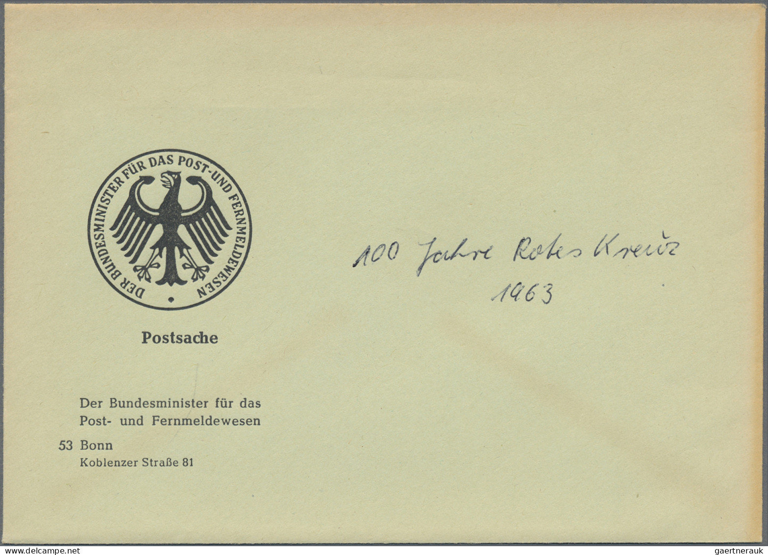 Bundesrepublik Deutschland: 1963, S/w Fotoessays 20 Pf "Rotes Kreuz", Nicht Ange - Neufs