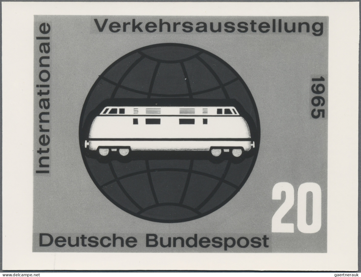 Bundesrepublik Deutschland: 1965, S/w Fotoessay 20 Pfg "Elektrolokomotive", Nich - Ongebruikt