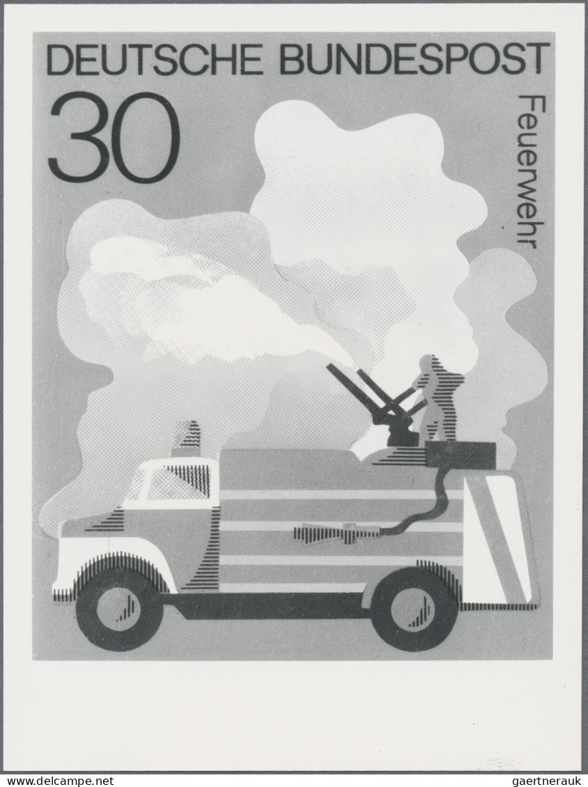 Bundesrepublik Deutschland: 1970, S/w Fotoessay 30 Pf "Feuerwehr", Nicht Angenom - Ongebruikt