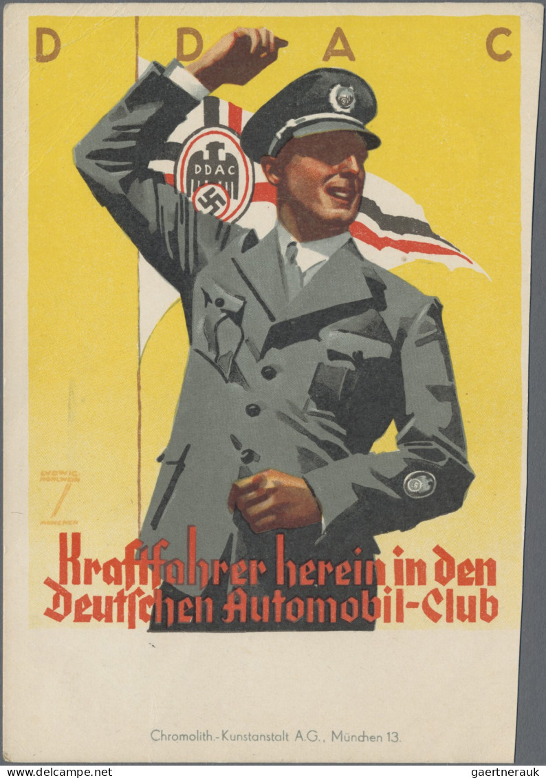 Ansichtskarten: Propaganda: 1936, Propagandakarte Des DDAC "Kraftfahrer Herein I - Parteien & Wahlen