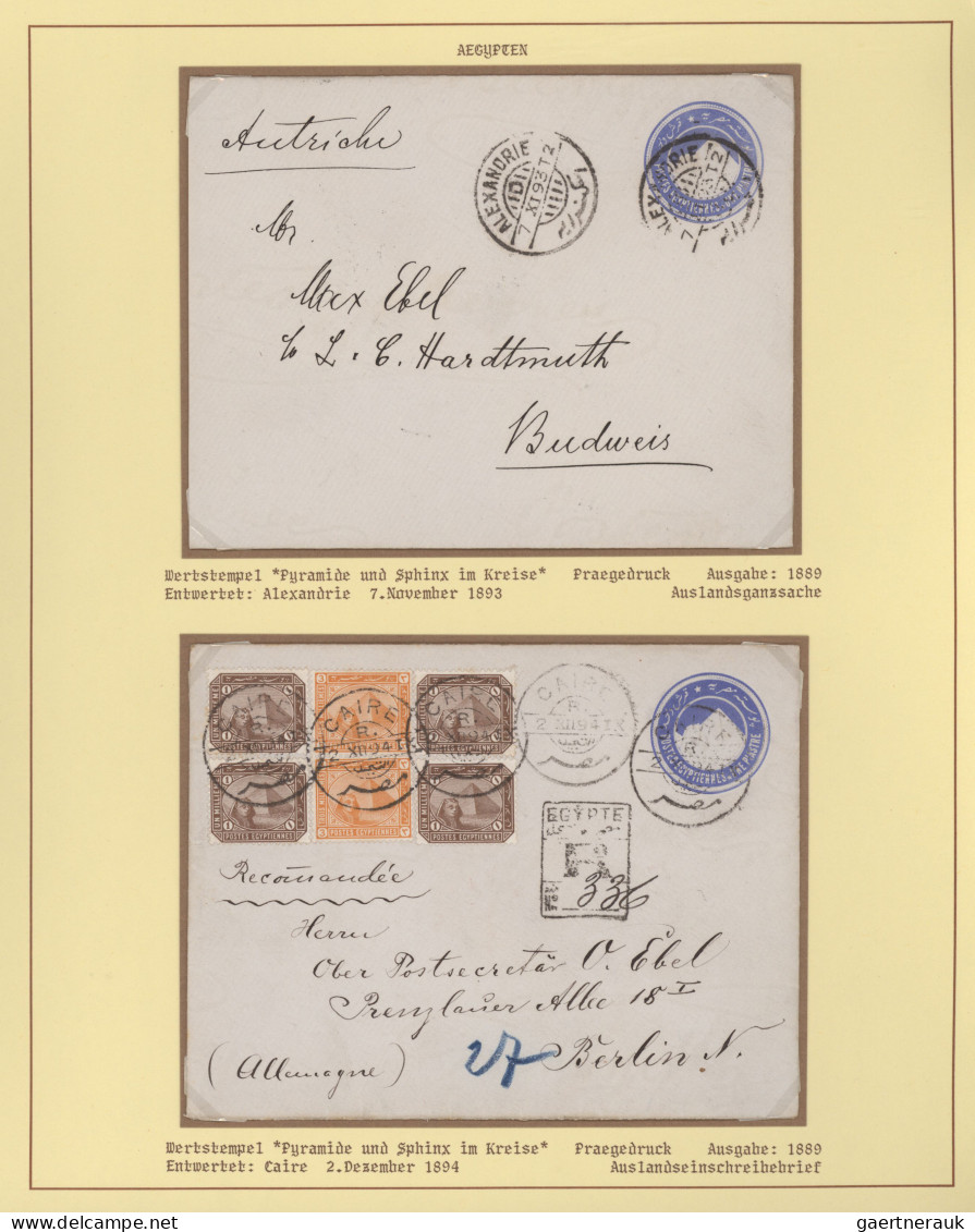 Egypt - Postal Stationery: 1871/1920 (c.): Collection Of More Than 100 Postal St - Autres & Non Classés