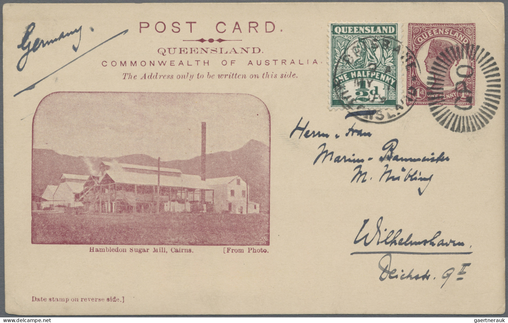 Queensland - Postal Stationery: 1906, Pictorial Issue With 'POST CARD' At Top Me - Lettres & Documents