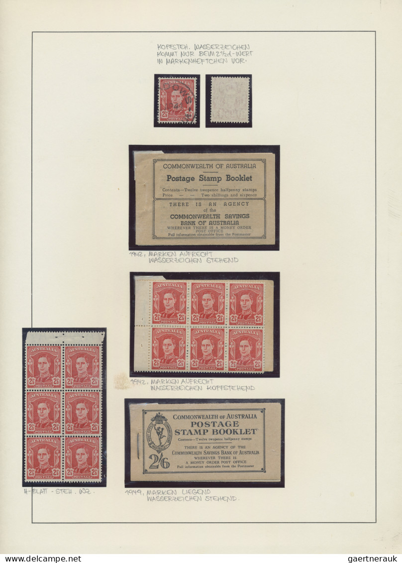 Australia - Booklets: 1942/1952, Specialised Assortment Of KGVI Exploded Booklet - Carnets