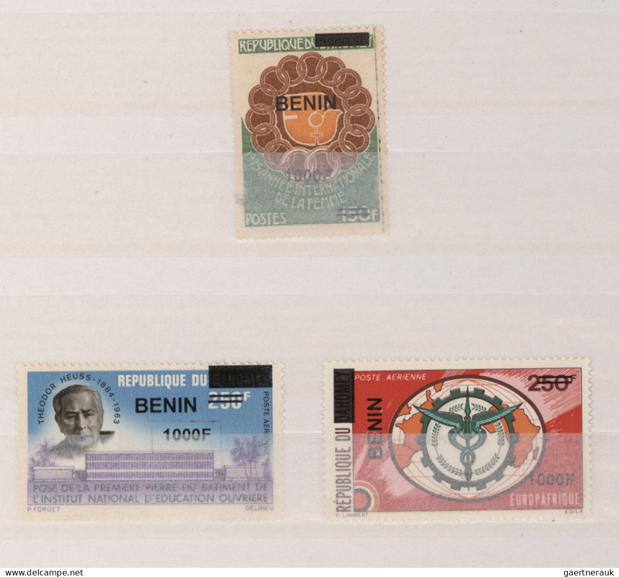 Benin: 2009 Provisionals complete set of 64 overprinted values, mint never hinge