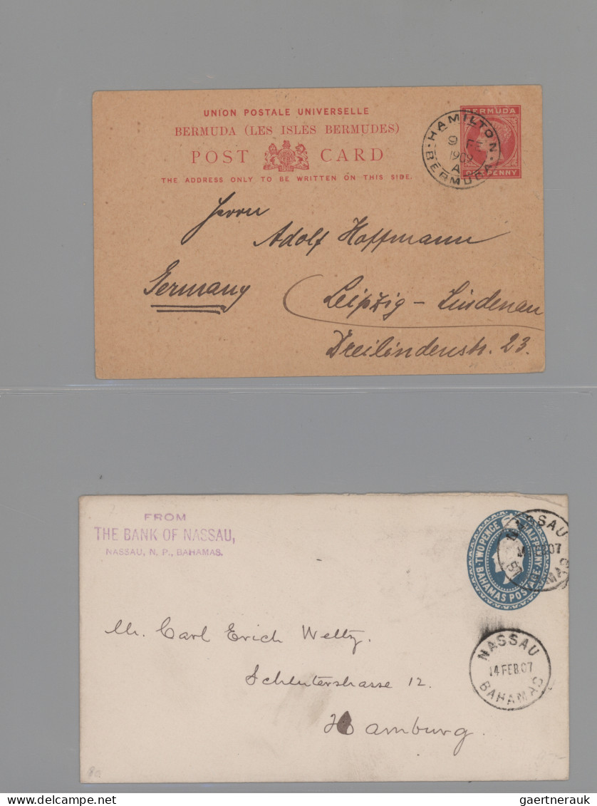 Bermuda - Postal Stationery: 1893/1911, Assortment Of Six Used Stationeries: Fiv - Bermudes