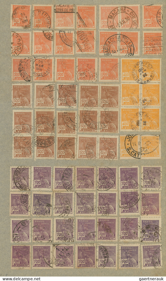 Brazil: 1930/1960, Definitive Series "Vovo" And "Netinha", Very Comprehensive Ac - Used Stamps