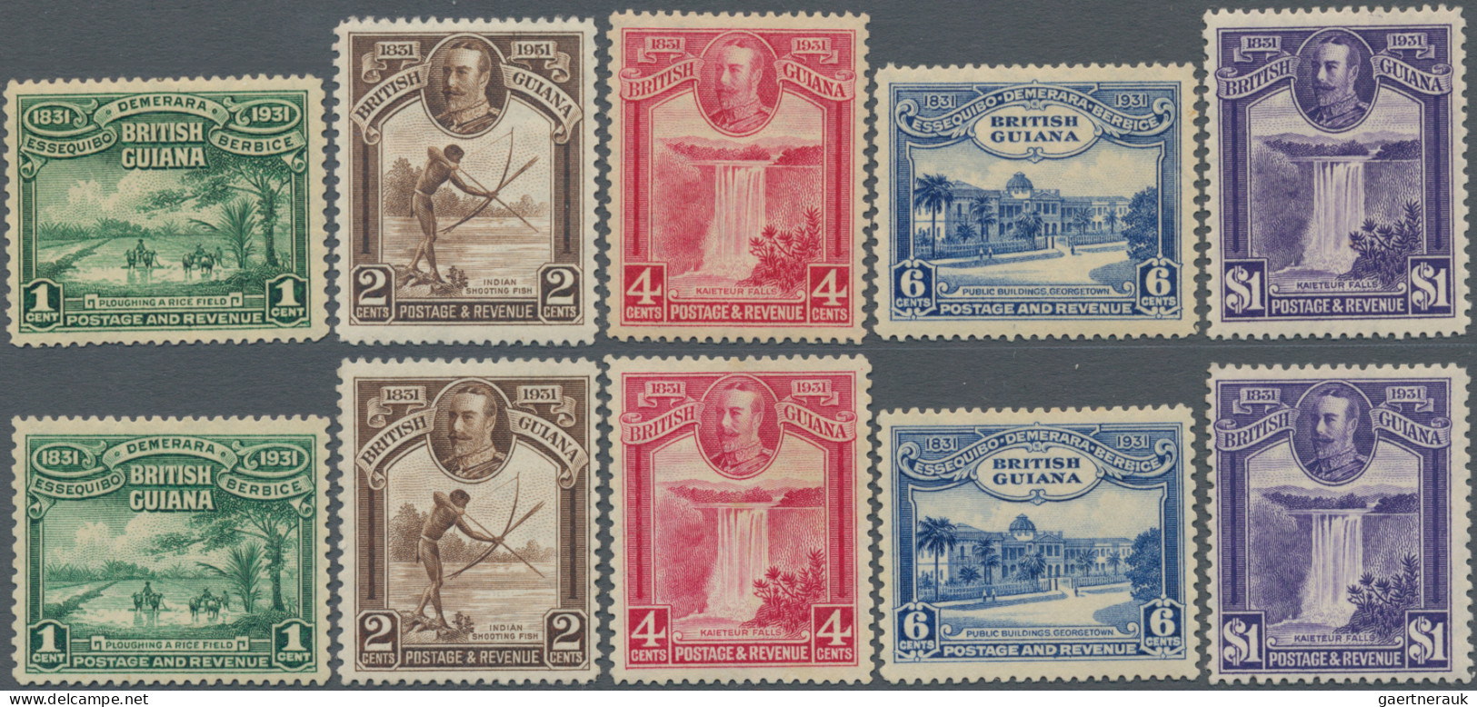 British Guyana: 1931/1963, Six Sets, Including Two KGV Centenary Of Country Unio - Brits-Guiana (...-1966)