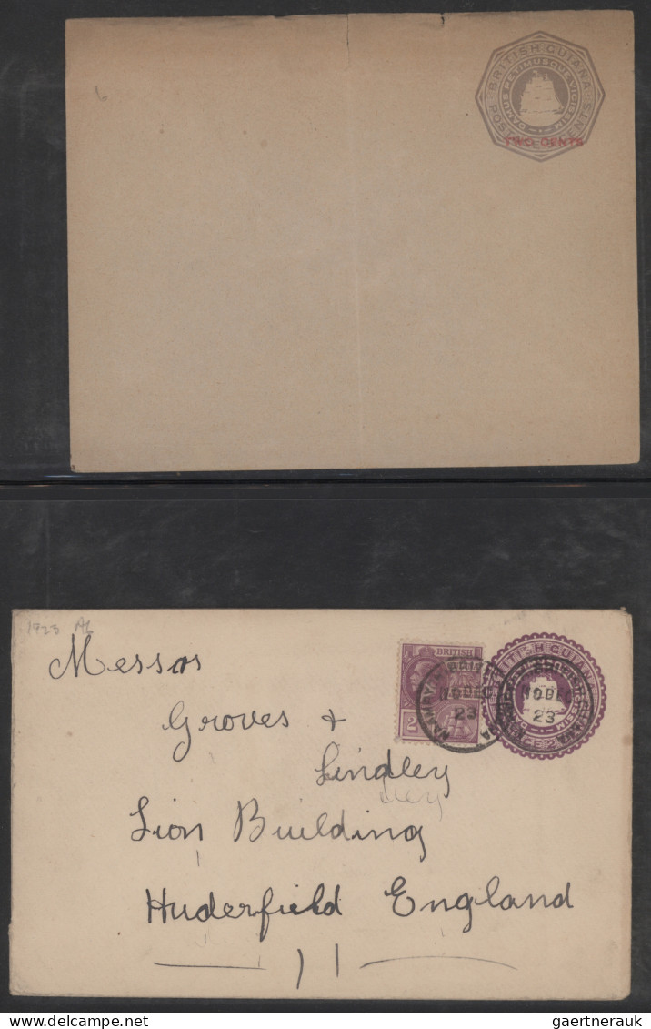 British Guiana - postal stationery: 1879/1923 Collection of 53 postal stationery