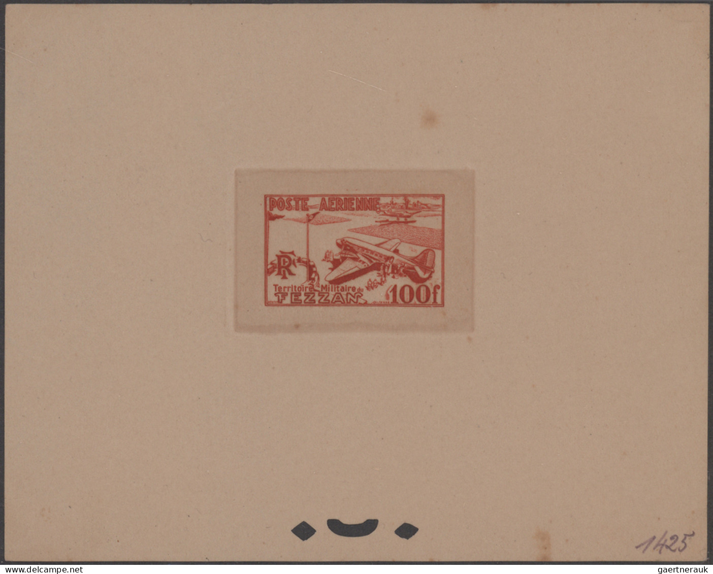 Fezzan: 1946/1950, 88 different colour proofs ("Epreuve de luxe") in issued and