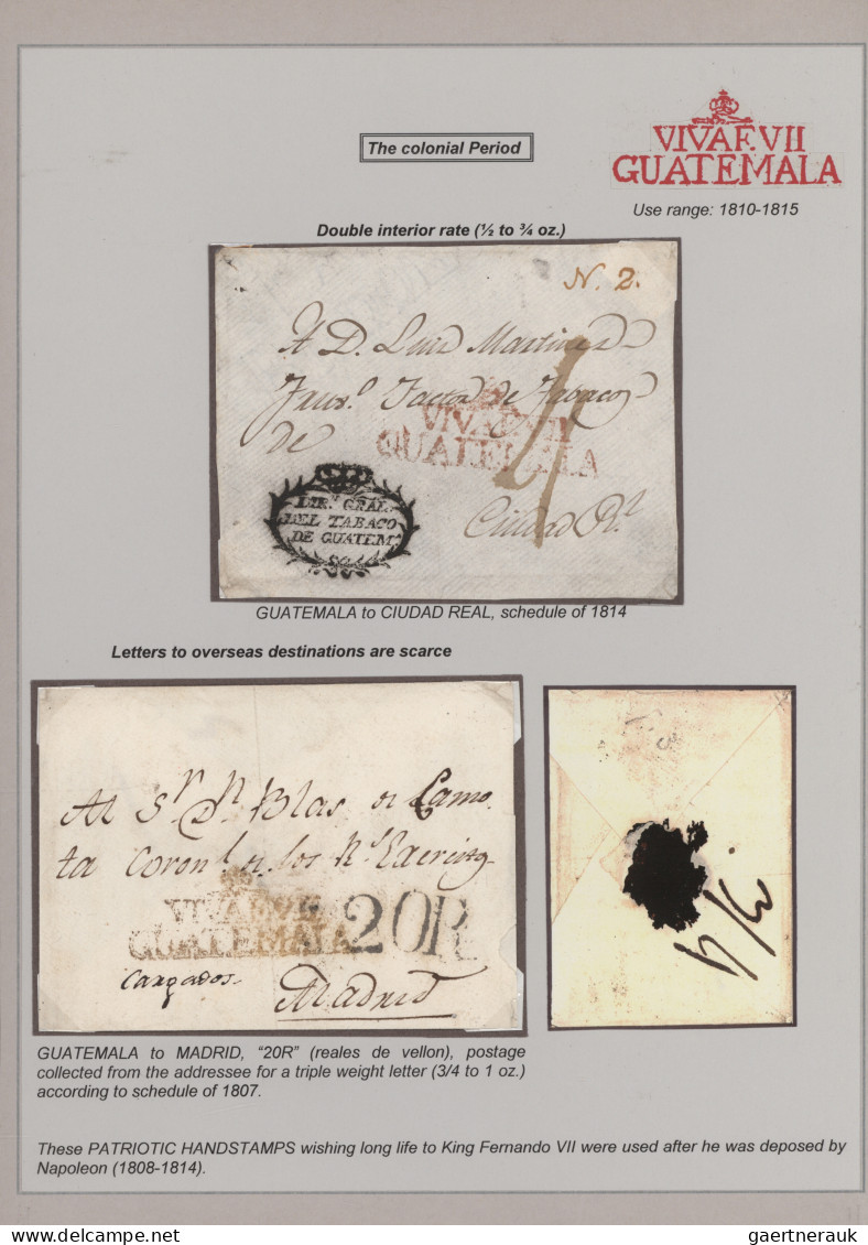 Guatemala - Stampless Letters: 1768/1871, "Guatemala Postal Markings", Extraordi - Guatemala