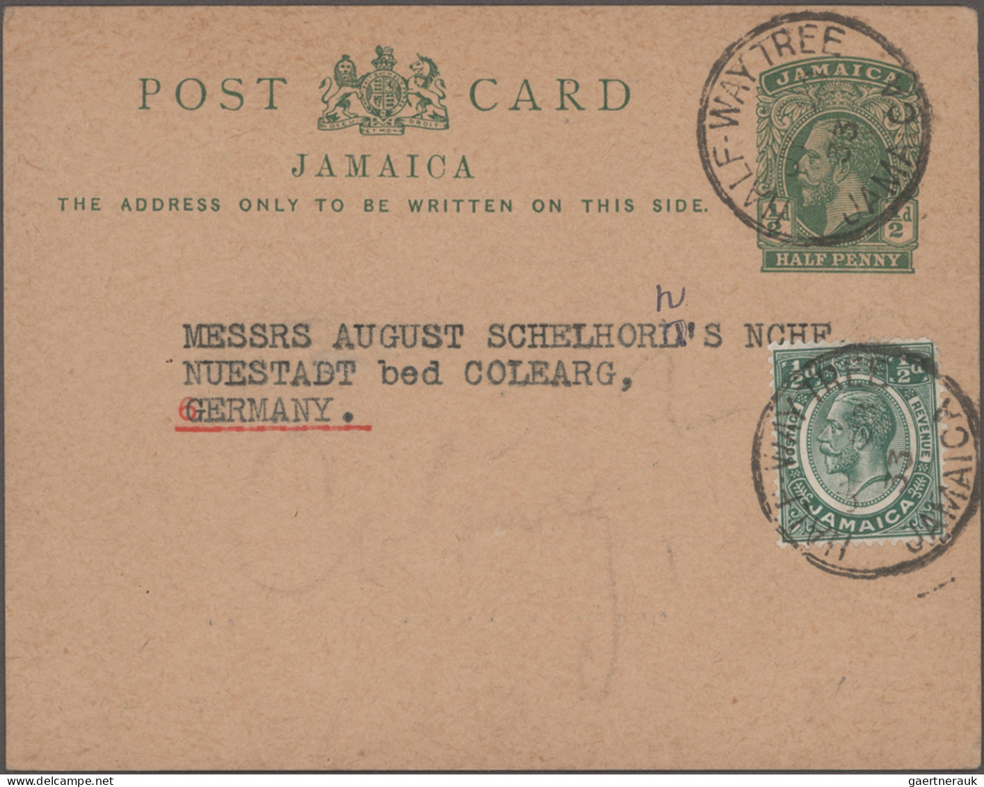 Jamaica: 1879/1933, Assortment Of 30 Commercially Used Stationery Cards, All Wit - Jamaica (...-1961)