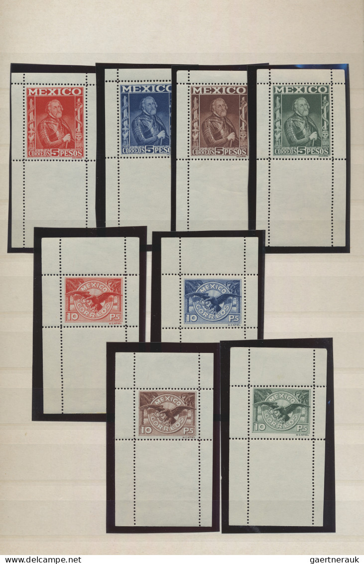 Mexico: 1930s/1940s, Designer KOSEL, Group Of 19 Proofs Of A Not Realised Issue, - Mexique