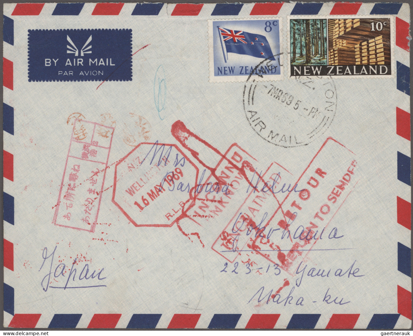 New Zealand: 1960/1996, assortment of apprx. 196 covers/cards showing a nice ran