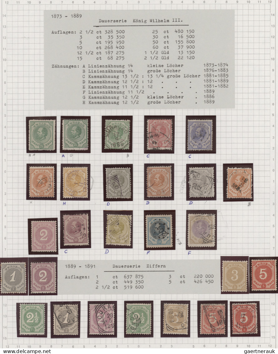 Dutch Antilles: 1873/1980, Comprehensive Used And Mint Collection In Two Albums - Curaçao, Antilles Neérlandaises, Aruba