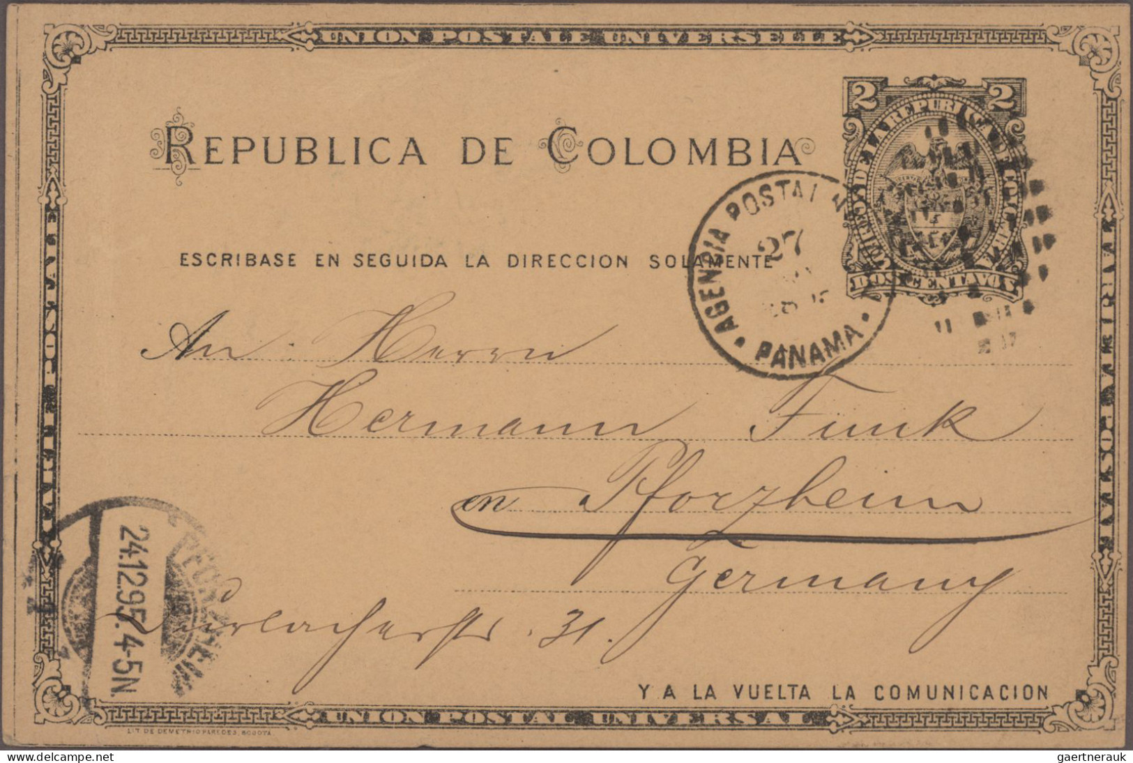 Panama: 1880's-1930's: 14 Covers, Postcards And Postal Stationery Items From Pan - Panama