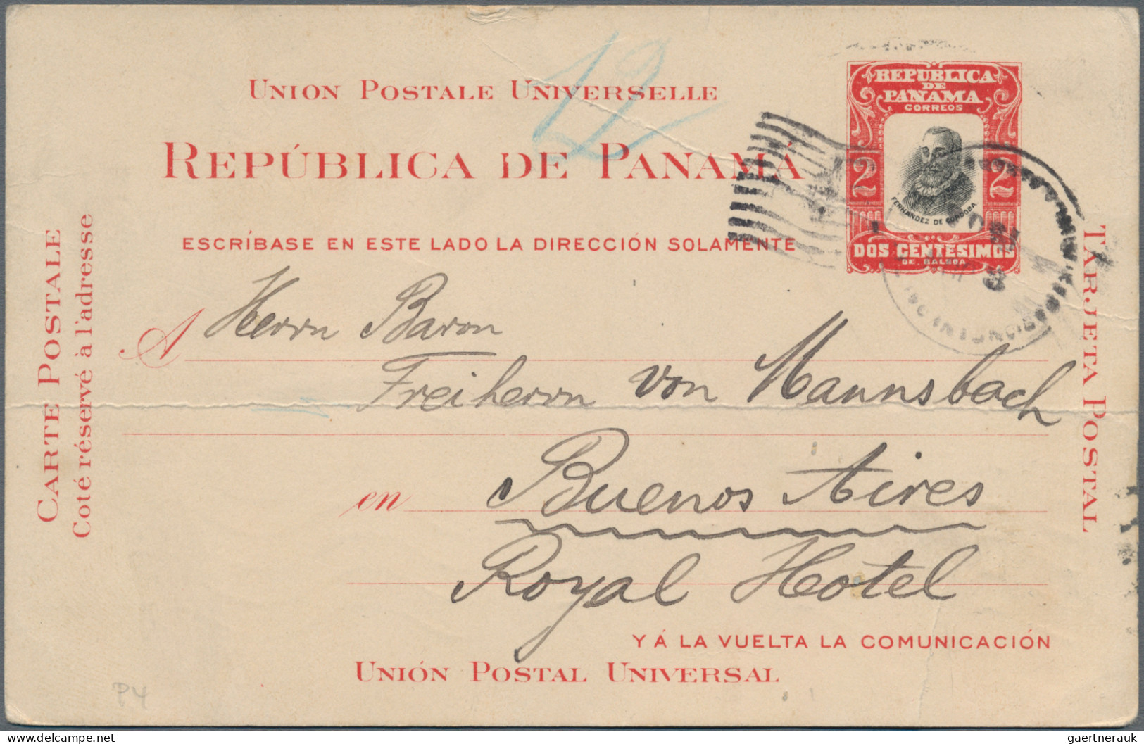 Panama: 1899/1924, Lot Covers Inc. Hamburg-America Line Pictorial From S/s "Oden - Panama