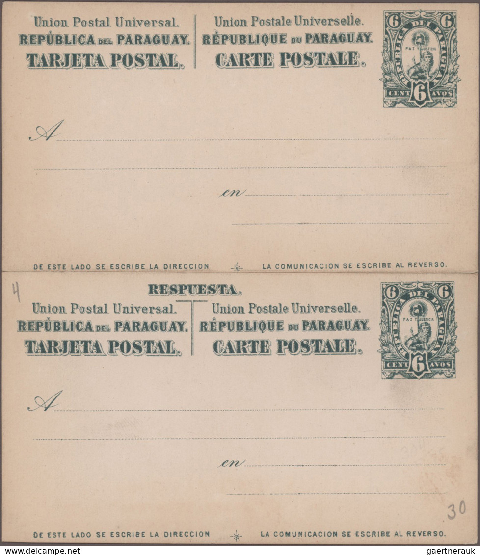 Paraguay - Postal Stationery: 1882/1900, Balance Of Apprx. 320 (mainly Unused) S - Paraguay