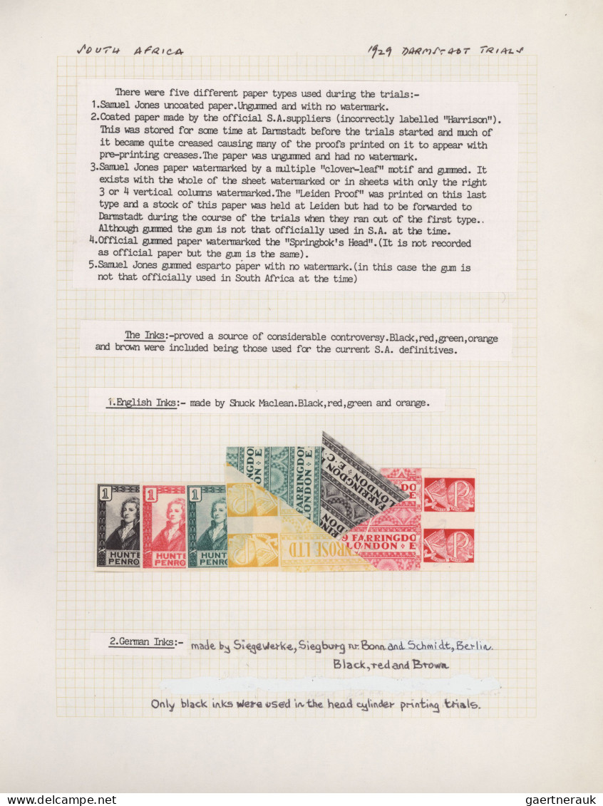 South Africa: 1929, The early printing trials of the first Rotogravure Penny Pos