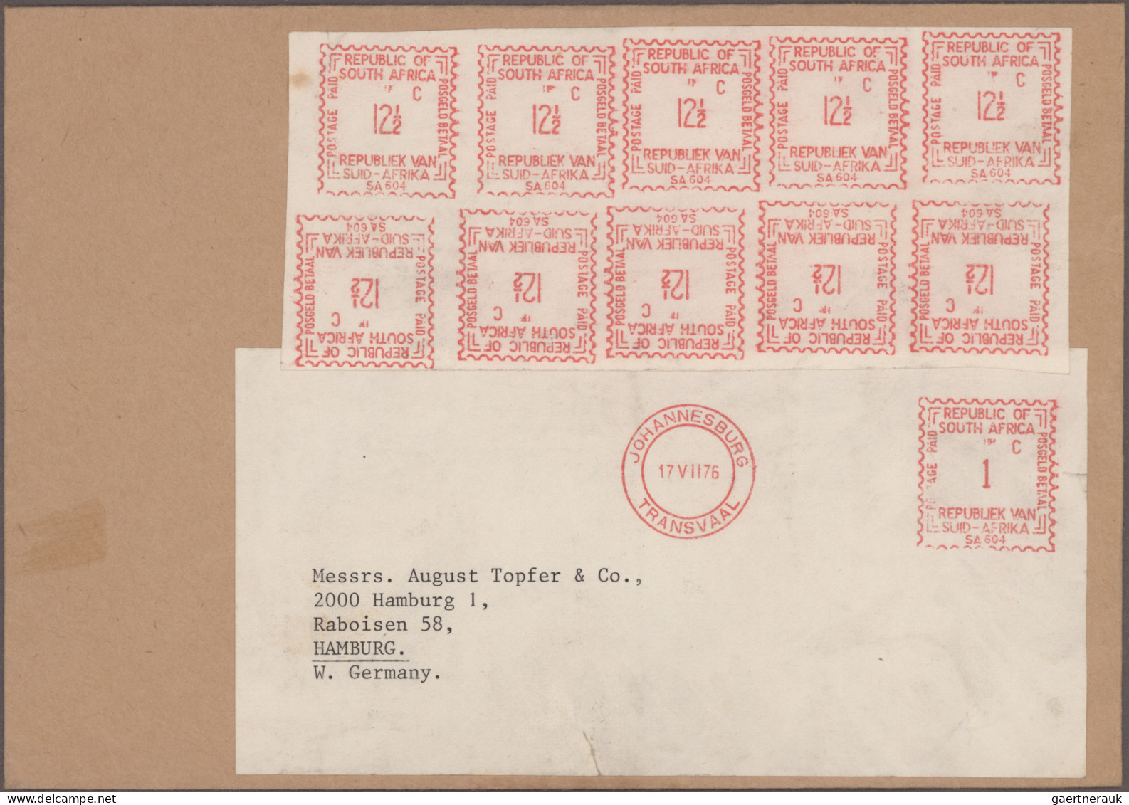 South Africa: 1932/1981, METER MARKS, Assortment Of Apprx. 100 Commercial Covers - Lettres & Documents