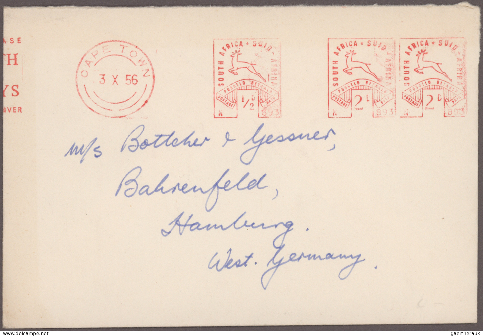 South Africa: 1932/1981, METER MARKS, Assortment Of Apprx. 100 Commercial Covers - Lettres & Documents