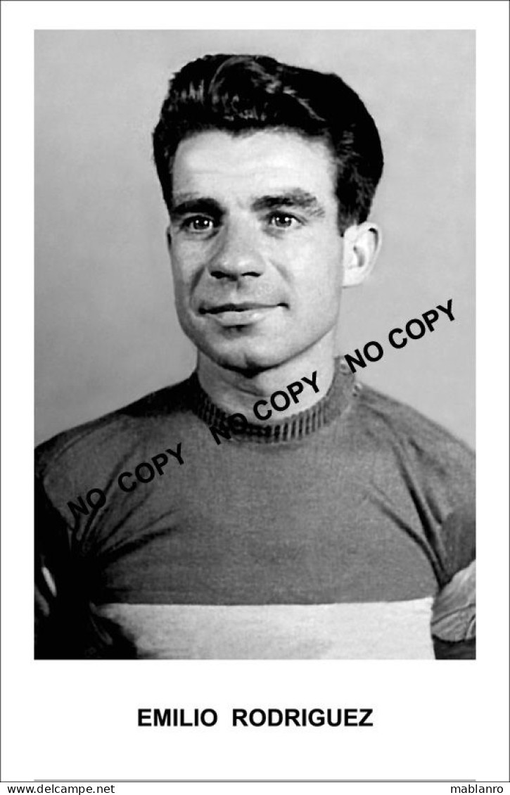 PHOTO CYCLISME REENFORCE GRAND QUALITÉ ( NO CAFRTE ), EMILIO RODRIGUEZ 1954 - Cyclisme