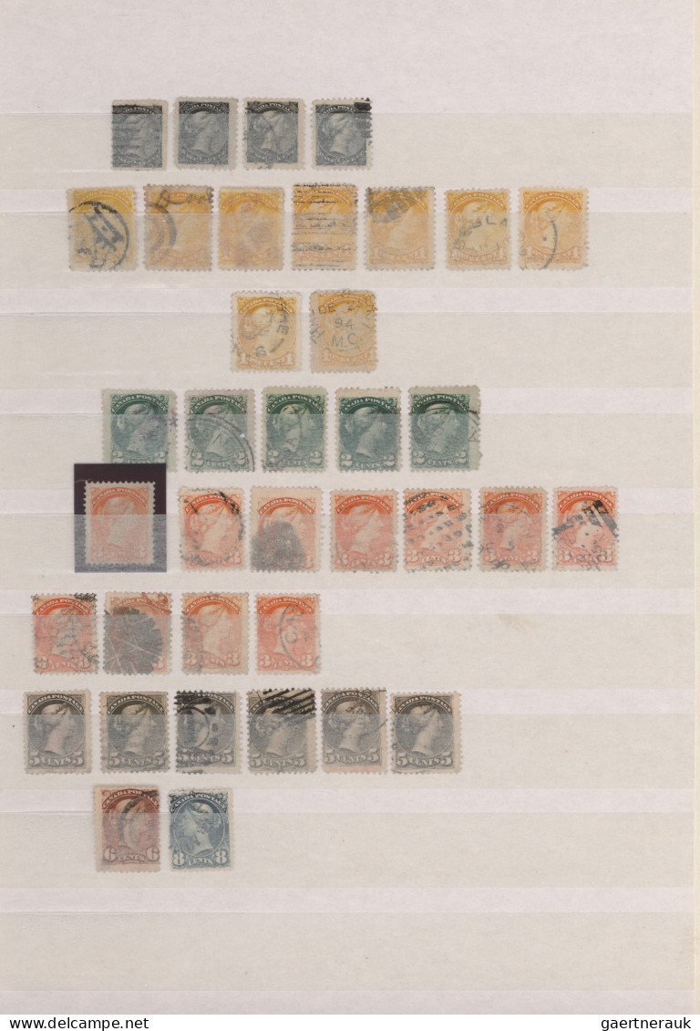 United States: 1860/1930's (c.): Collection of stamps in a big stockbook, most o