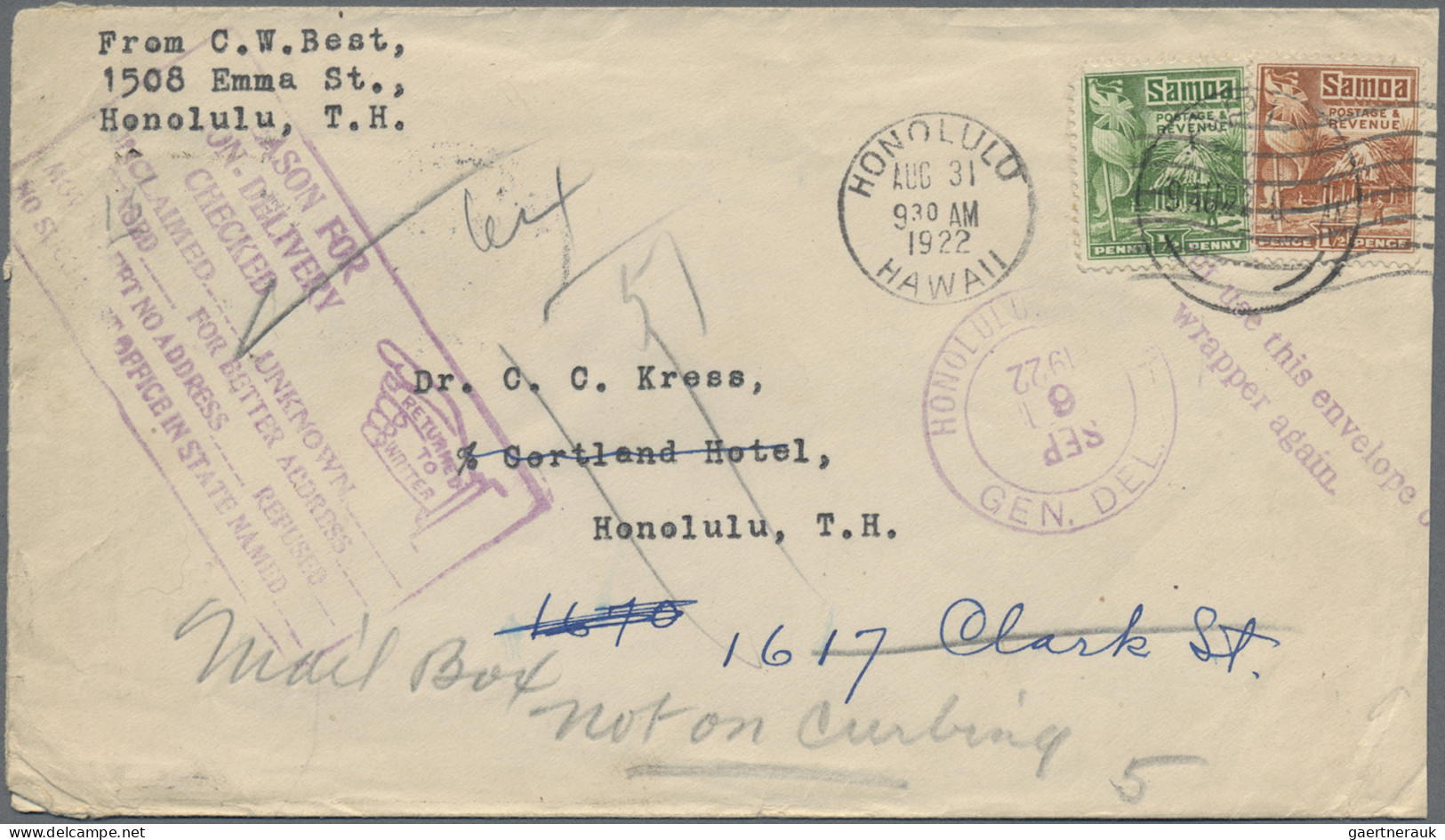 United States: 1900/1960 (ca.), U.S. Possessions, Lot Of 55 Covers/cards, Compri - Briefe U. Dokumente