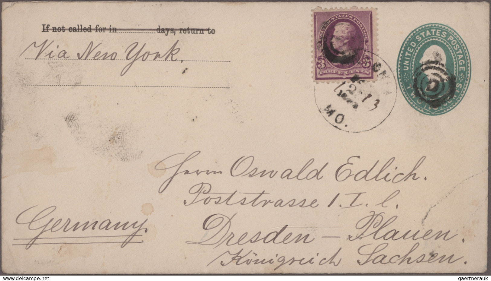 United States - Postal Stationary: 1875/1985 (ca.), Mainly Up To 1920, Balance O - Autres & Non Classés
