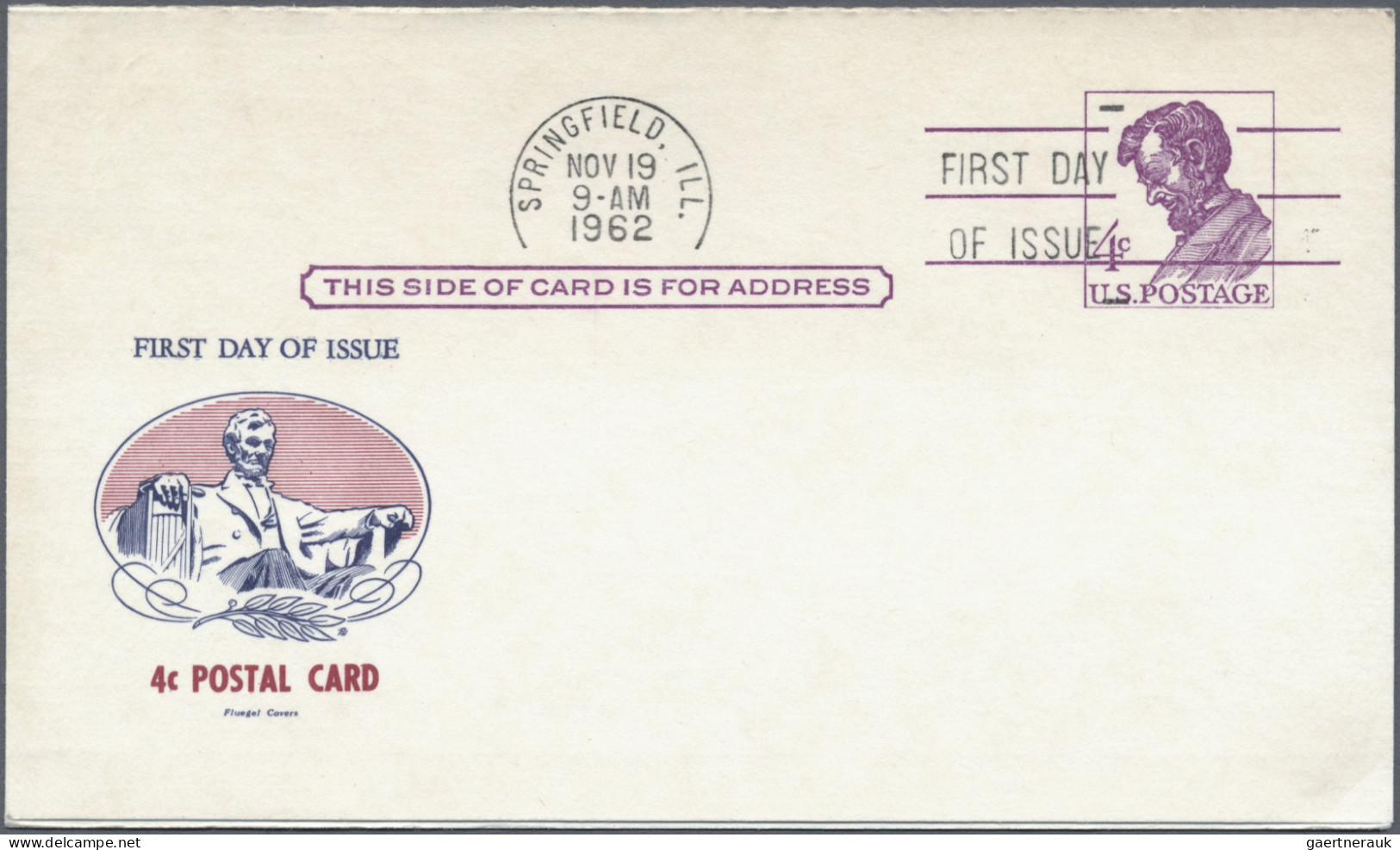 United States - Postal Stationary: 1951/1962, Postal Cards with IMPRINT (CACHET)